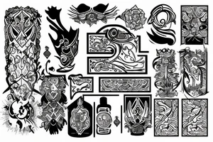 Empress and knight tattoo idea