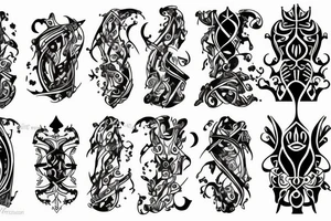 Empress and knight tattoo idea