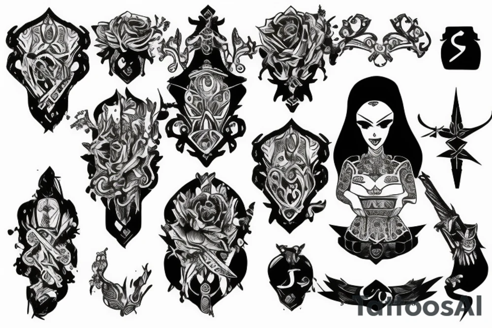 Empress and knight tattoo idea