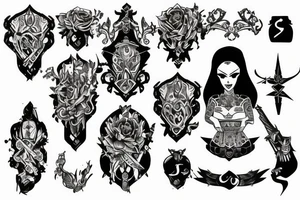 Empress and knight tattoo idea