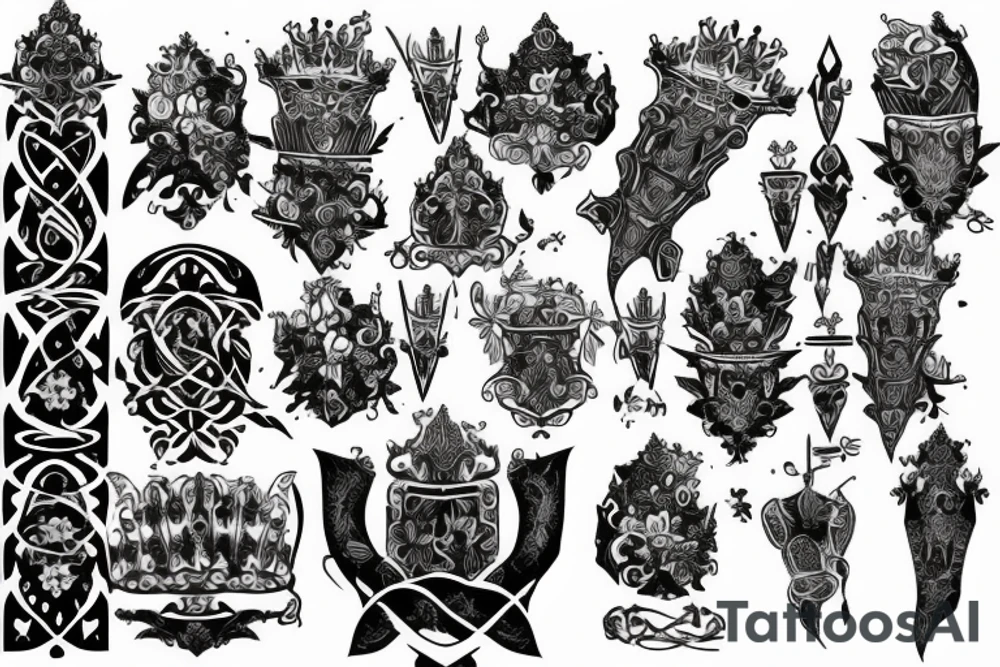 Empress and knight tattoo idea