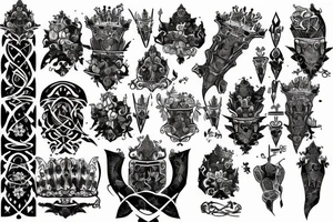 Empress and knight tattoo idea
