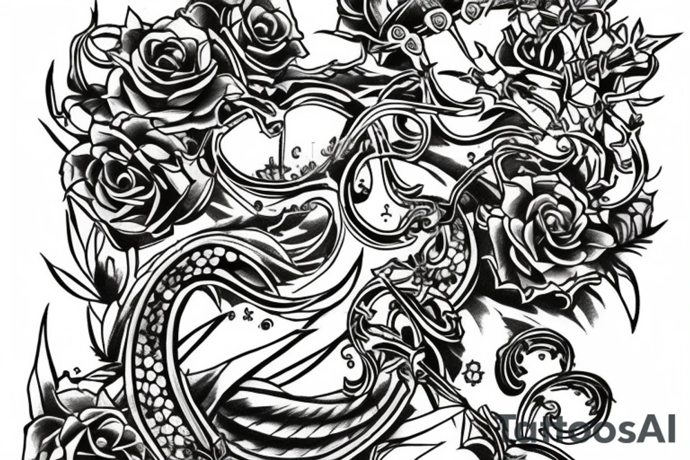 Empress and knight tattoo idea