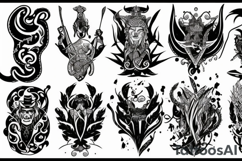 Witch, scales,
sword tattoo idea
