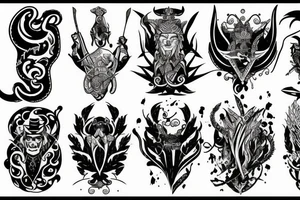 Witch, scales,
sword tattoo idea