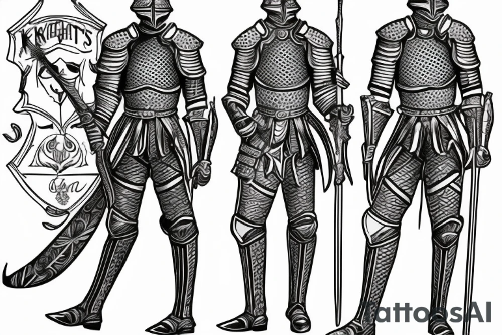 A knight standing ready to uphold his beliefs tattoo idea