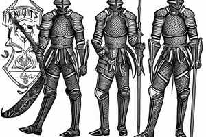 A knight standing ready to uphold his beliefs tattoo idea