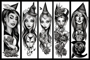 Witch full body tattoo idea