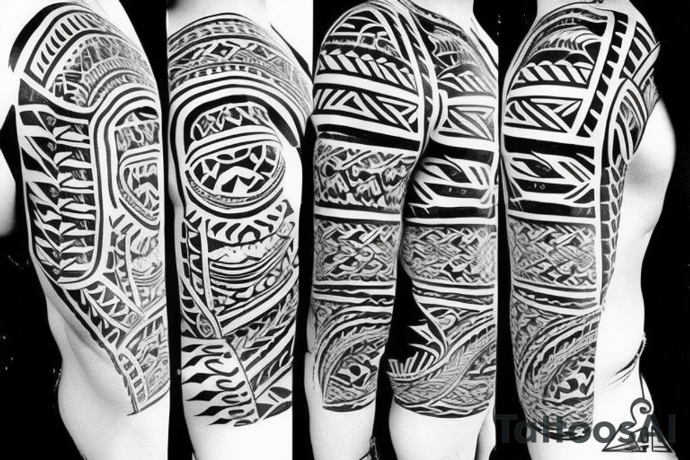 Filipino tribal arm tattoo stencil tattoo idea