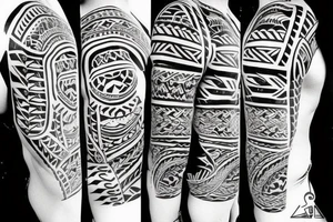 Filipino tribal arm tattoo stencil tattoo idea