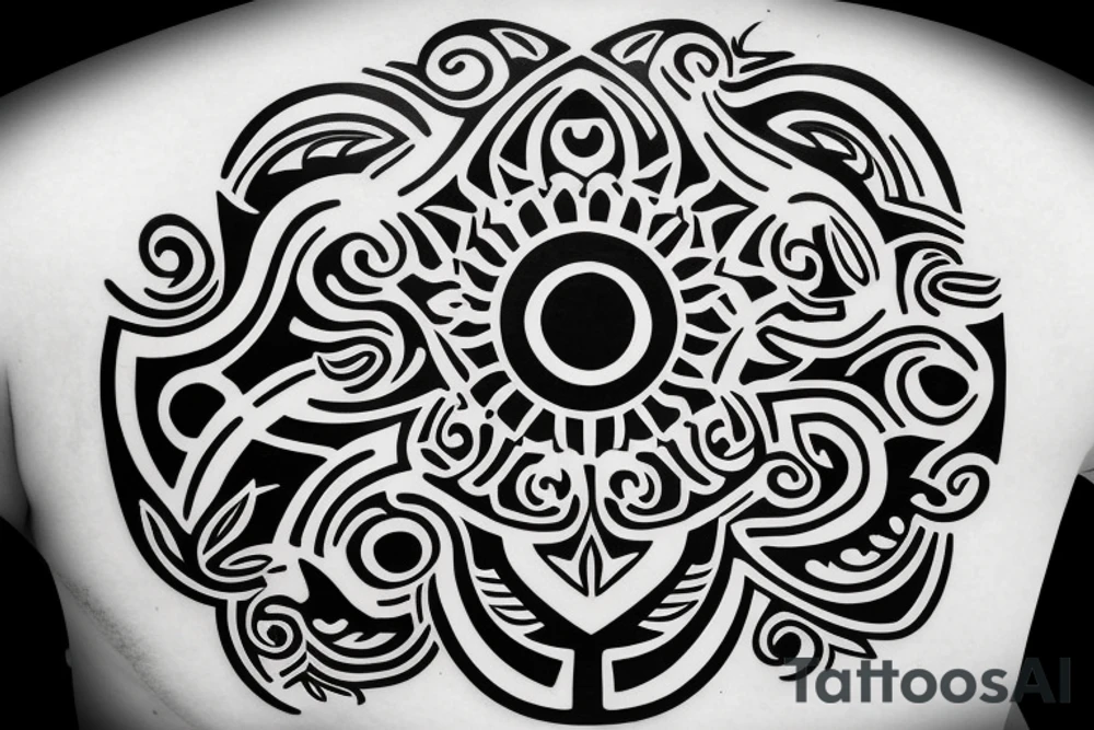 Filipino tribal arm tattoo stencil tattoo idea