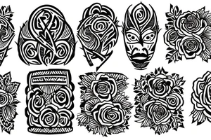 Ivy rose tattoo idea