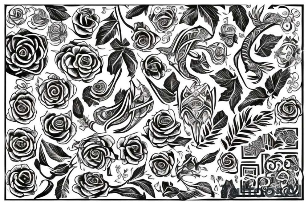 Ivy rose tattoo idea