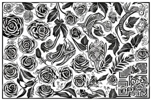 Ivy rose tattoo idea