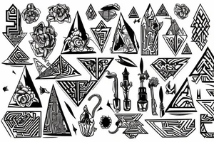 maze pyramid tattoo idea