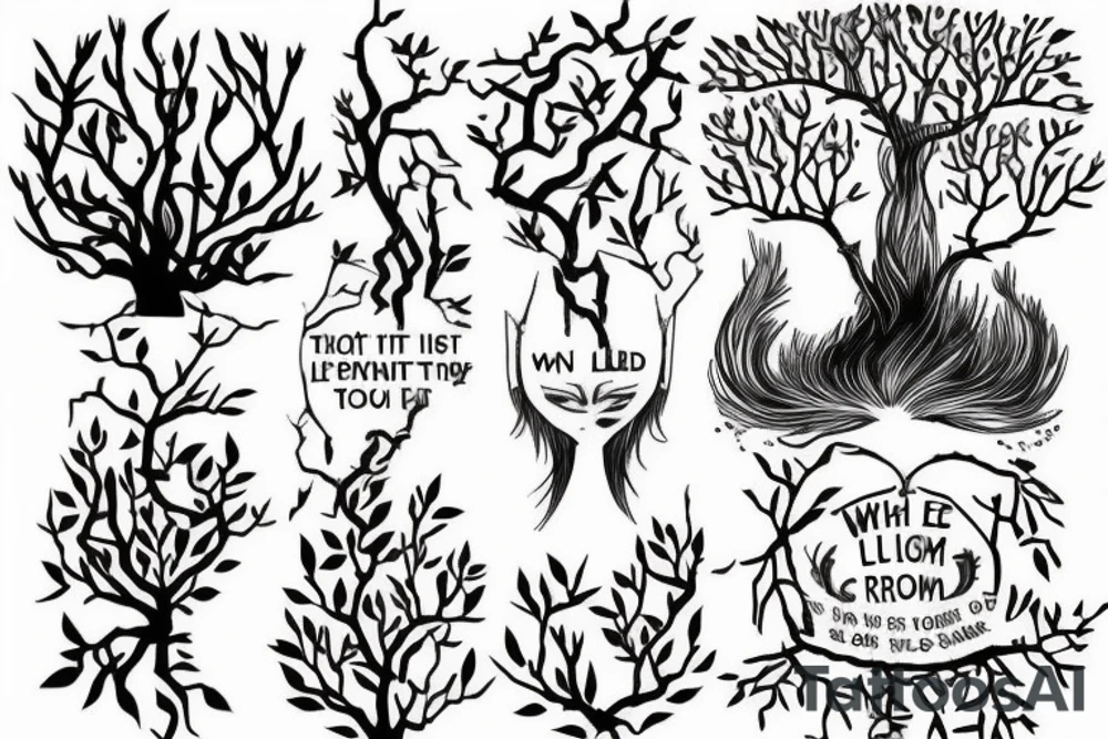 On top of it tenderness grows, freedom grows, light grows
 Its branches were a maze that only I could solve
 And the rebellious wind blows in it
 I don't climb trees anymore, but the tops of my heart are countless
 ?And today, who will call me down? tattoo idea