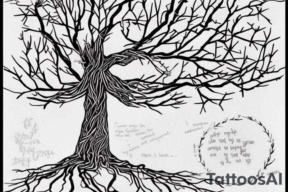 On top of it tenderness grows, freedom grows, light grows
 Its branches were a maze that only I could solve
 And the rebellious wind blows in it
 I don't climb trees anymore, but the tops of my heart are countless
 ?And today, who will call me down? tattoo idea