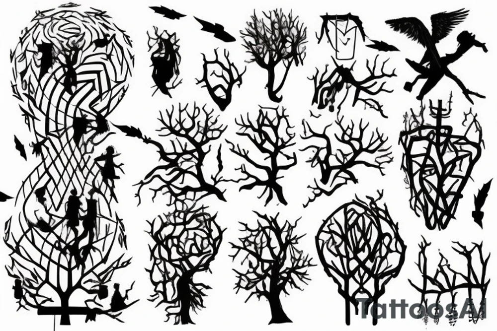 On top of it tenderness grows, freedom grows, light grows
 Its branches were a maze that only I could solve
 And the rebellious wind blows in it
 I don't climb trees anymore, but the tops of my heart are countless
 ?And today, who will call me down? tattoo idea