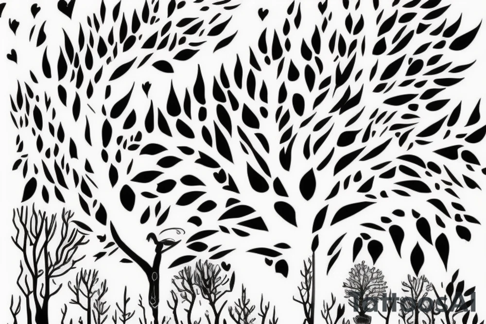 On top of it tenderness grows, freedom grows, light grows
 Its branches were a maze that only I could solve
 And the rebellious wind blows in it
 I don't climb trees anymore, but the tops of my heart are countless
 ?And today, who will call me down? tattoo idea