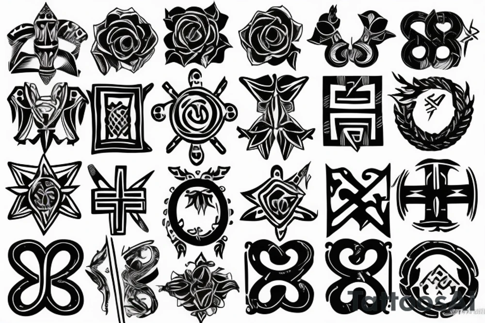 Black simple cross in the middle of back tattoo idea