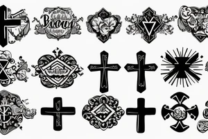 Big cross on back tattoo idea