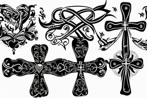 Big cross on back tattoo idea