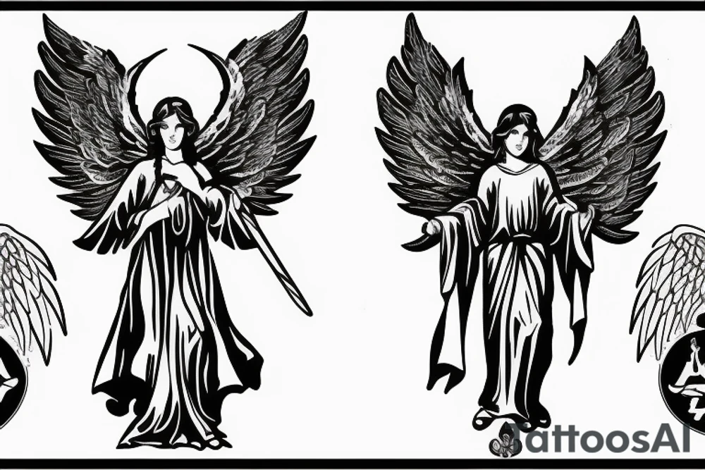 angel of justice guarding the gate tattoo idea