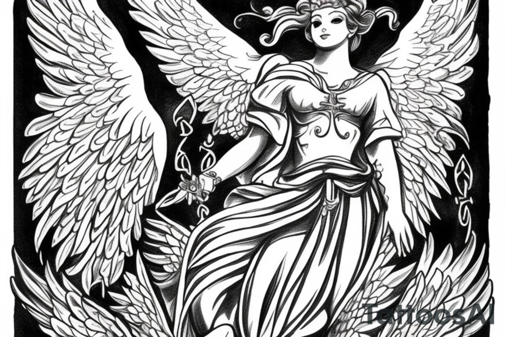 angel of justice guarding the gate tattoo idea