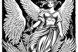 angel of justice guarding the gate tattoo idea