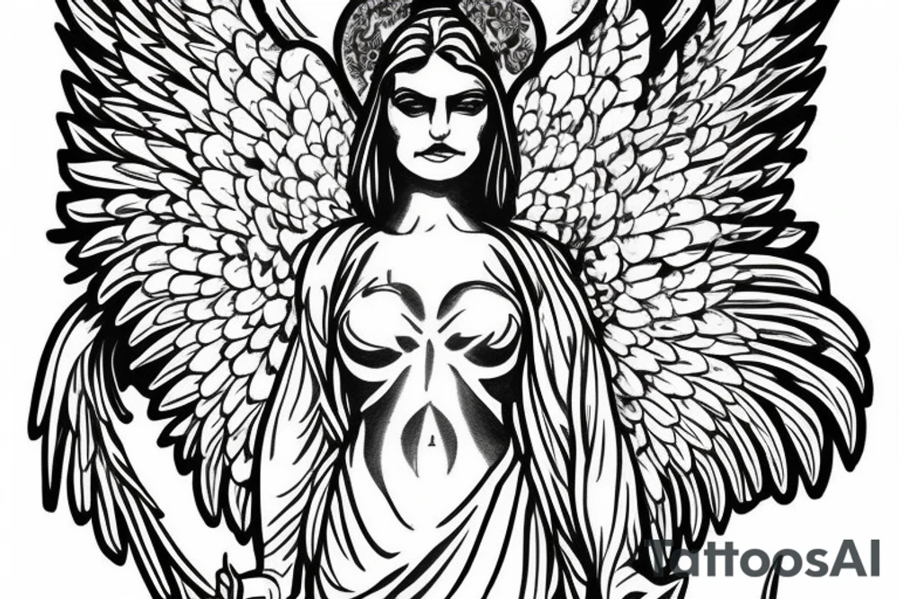 angel of justice guarding the gate tattoo idea