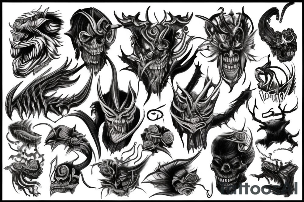 demon of sin tattoo idea