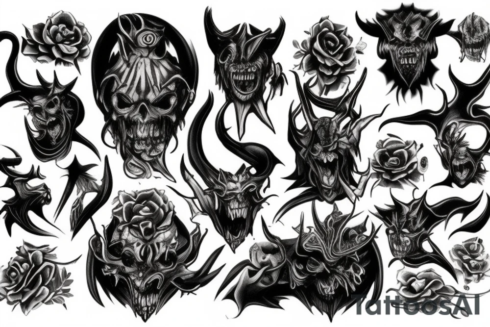 demon of sin tattoo idea