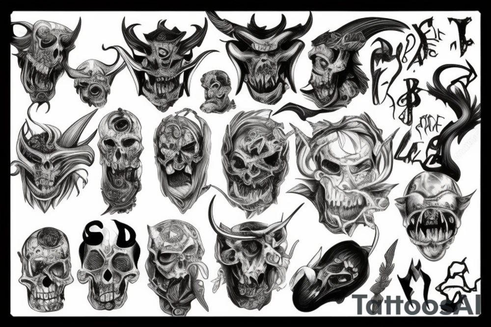 demon of sin tattoo idea