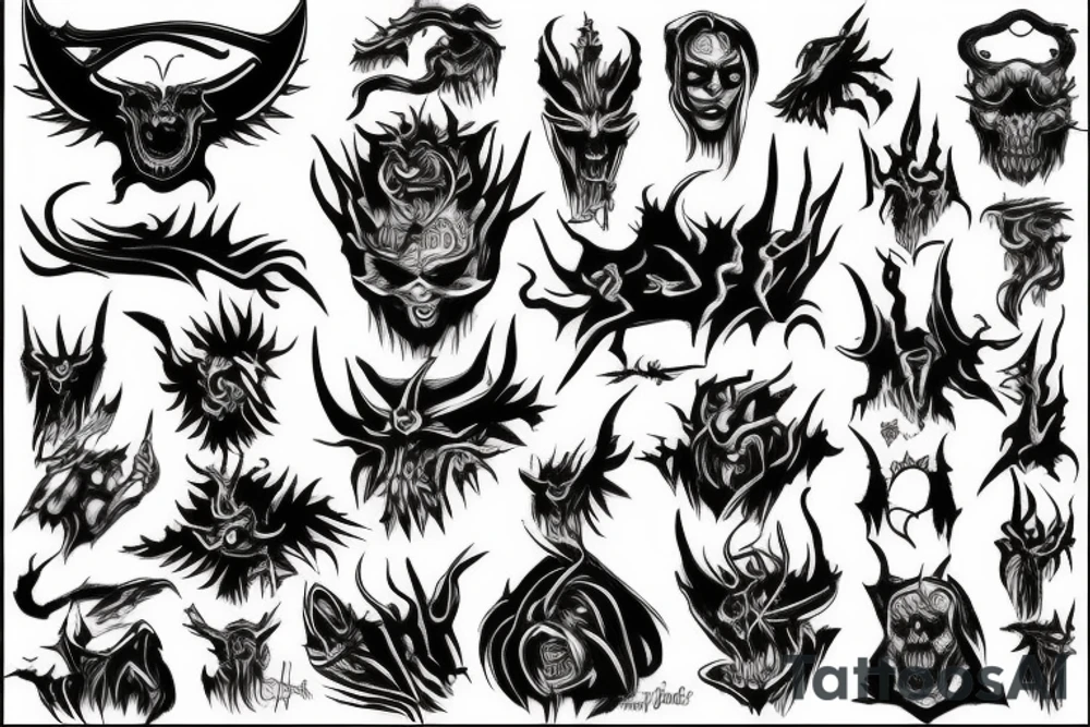 demon of sin tattoo idea
