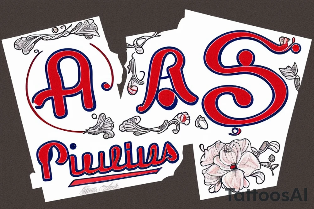 Phillies P with name Patricia tattoo idea