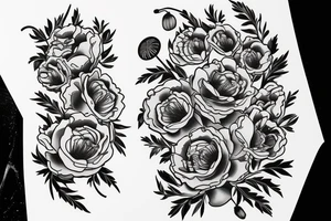 mary poppins with a poppy flower tattoo idea