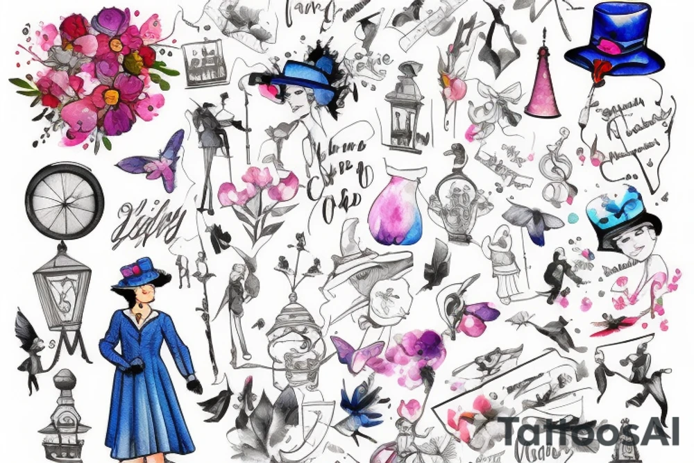 mary poppins tattoo idea