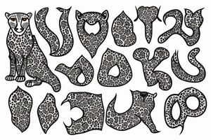 cheetah with NEDA symbol tattoo idea