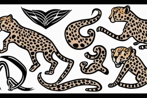 cheetah with NEDA symbol tattoo idea