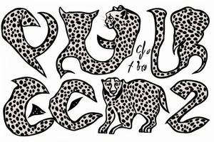 cheetah with NEDA symbol tattoo idea