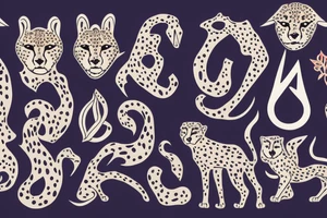 cheetah with NEDA symbol tattoo idea