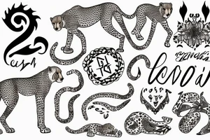 cheetah with NEDA symbol tattoo idea