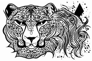 cheetah with NEDA symbol tattoo idea