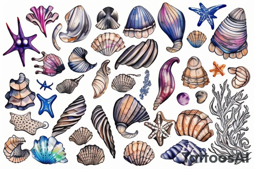 seashell tattoo idea