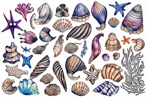 seashell tattoo idea
