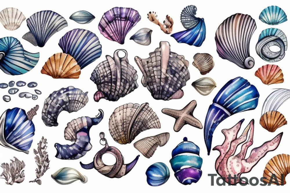 seashell tattoo idea