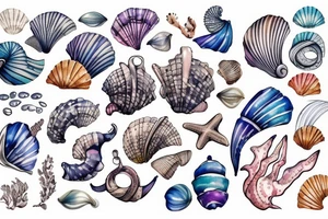 seashell tattoo idea