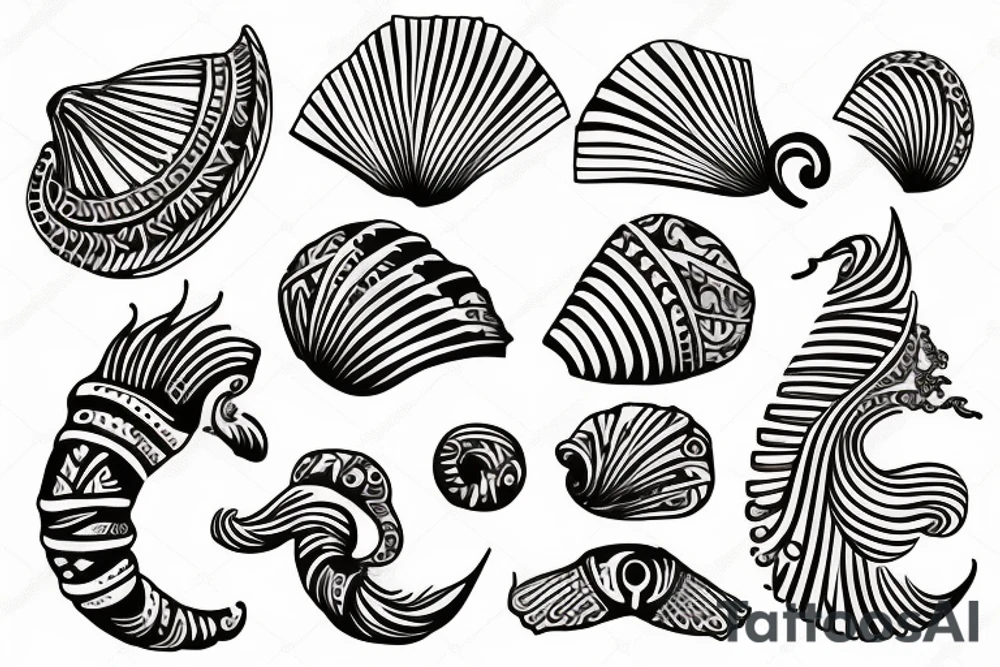 seashell tattoo idea