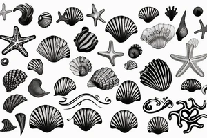 seashell tattoo idea