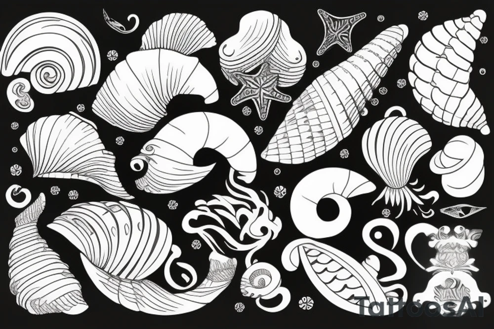 seashell tattoo idea